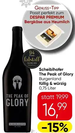 Spar Scheiblhofer The Peak of Glory Angebot