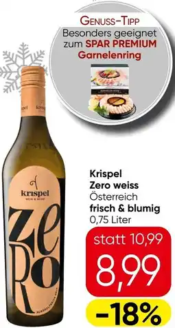 Spar Krispel Zero weiss Angebot