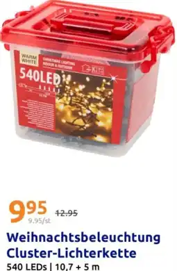 Action Weihnachtsbeleuchtung Cluster-Lichterkette Angebot