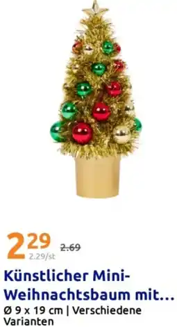 Action Künstlicher Mini- Weihnachtsbaum mit... Angebot
