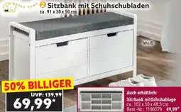 Norma Sitzbank mit Schuhschubladen Angebot