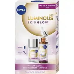 dm Gesichtspflegeset Luminous Skin Glow Refiner, 100ml Serum, 30ml dm Angebot