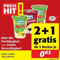 Nah&Frisch Nöm Mix Fruchtjoghurt oder Cremix Dessertjoghurt Angebot