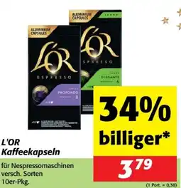 Nah&Frisch L'OR Kaffeekapseln Angebot