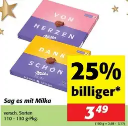 Nah&Frisch Sag es mit Milka Angebot