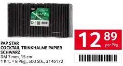 Transgourmet Pap star cocktail trinkhalme papier schwarz Angebot