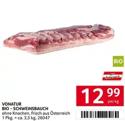 Transgourmet Vonatur bio-schweinsbauch Angebot