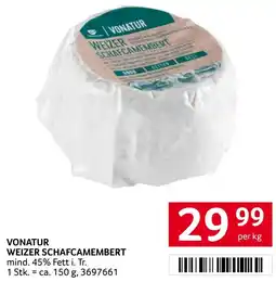 Transgourmet Vonatur weizer schafcamembert Angebot