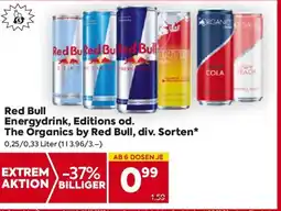 Billa Red Bull Energydrink, Editions od. The Organics by Red Bull, div. Sorten Angebot