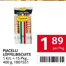 Transgourmet Piacelli löffelbiscuits Angebot