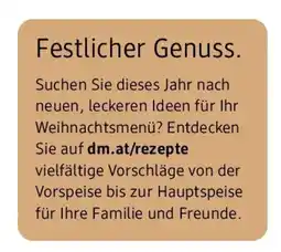 dm Festlicher Genuss. Angebot