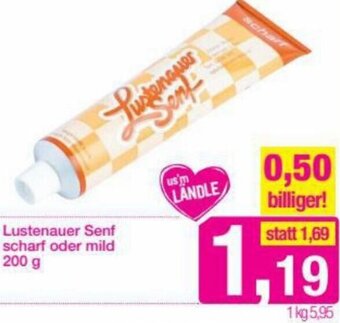 Sutterlüty Lustenauer Senf Scharf Oder Mild 200g Angebot