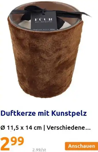 Action Duftkerze Mit Kunstpelz Angebot