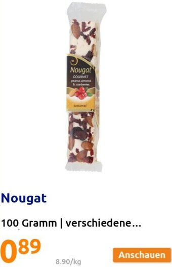 Action Nougat 100 Gramm Angebot