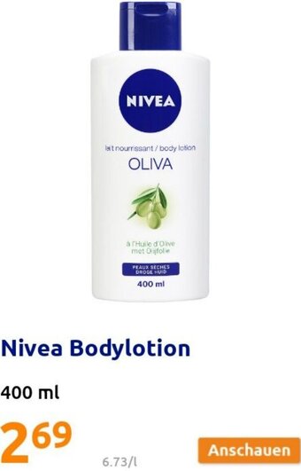 Action Nivea Bodylotion 400 ml Angebot
