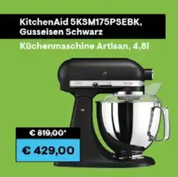0815 KitchenAid Küchenmaschine Artisan 5KSM175PSEBK Angebot