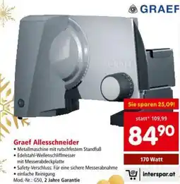 Interspar Graef Allesschneider Angebot