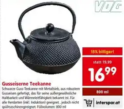 Interspar Gusseiserne Teekanne Angebot