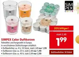 Interspar SIMPEX Color Duftkerzen Angebot