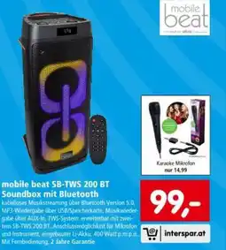 Interspar Mobile beat sb-tws 200 bt soundbox mit bluetooth Angebot