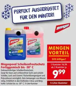 Interspar Megaspeed Scheibenfrostschutz Fertiggemisch bis -30° C Gebrauchsfertiger Scheibenfrostschutz Angebot