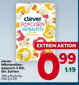 Billa Clever mikrowellen- popcorn Angebot