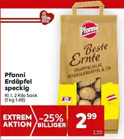 Billa Pfanni Erdäpfel speckig Angebot