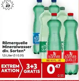 Billa Römerquelle Mineralwasser Angebot