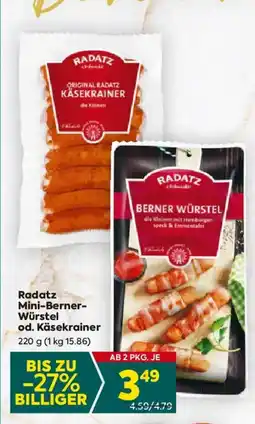 Billa Radatz Mini-Berner- Würstel Angebot