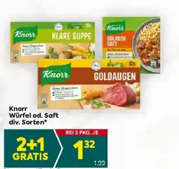 Billa Knorr Würfel od. Saft Angebot