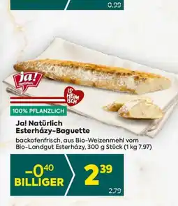 Billa Ja! natürlich esterházy-baguette Angebot