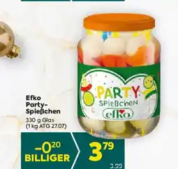 Billa Efko Party- Spießchen Angebot