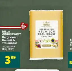 Billa Genusswelt bergbauern heumilch traumkäse Angebot
