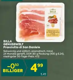 Billa Genusswelt prosciutto di san daniele Angebot