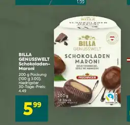 Billa GENUSSWELT Schokoladen- Maroni Angebot