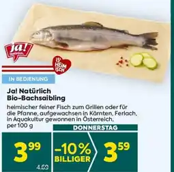Billa Ja! natürlich bio-bachsaibling Angebot