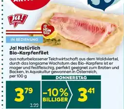 Billa Ja! natürlich bio-karpfenfilet Angebot