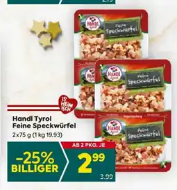 Billa Handl Tyrol Feine Speckwürfel Angebot