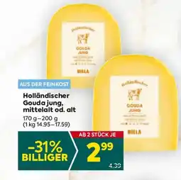 Billa Holländischer Gouda jung, mittelalt od. alt Angebot