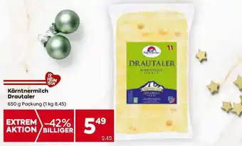 Billa Kärntnermilch Drautaler Angebot
