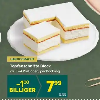 Billa Topfenschnitte Block Angebot