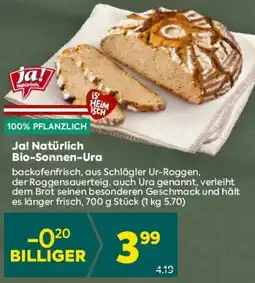 Billa Ja! Natürlich Bio-Sonnen-Ura Angebot