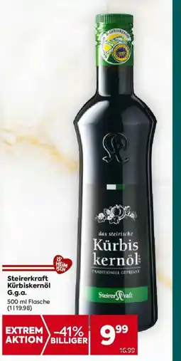 Billa Steirerkraft Kürbiskernöl Angebot