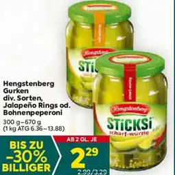 Billa Hengstenberg Gurken Angebot