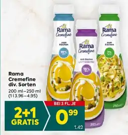 Billa Rama Cremefine div. Sorten Angebot