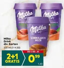 Billa Milka Drink div. Sorten Angebot