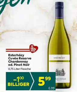 Billa Esterházy Cuvée Reserve Chardonnay od. Pinot Noir Angebot