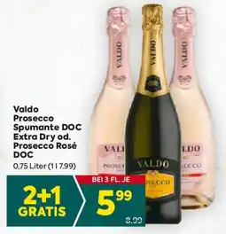 Billa Valdo prosecco spumante doc extra dry od. prosecco rosé doc Angebot