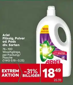 Billa Ariel Flüssig, Pulver od. Pods div. Sorten Angebot