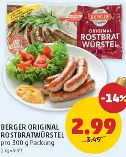 PENNY Berger original rostbratwürstel Angebot